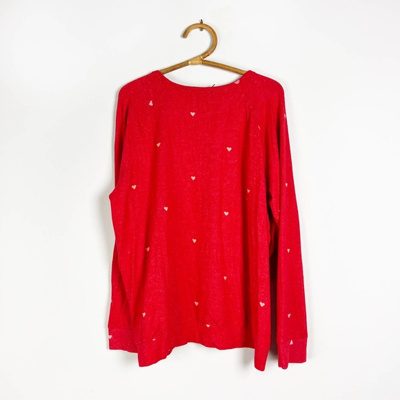 NWT Buffalo David Bitton Red fuzzy heart pullover sweater jumper Size XXL - Picture 6 of 7